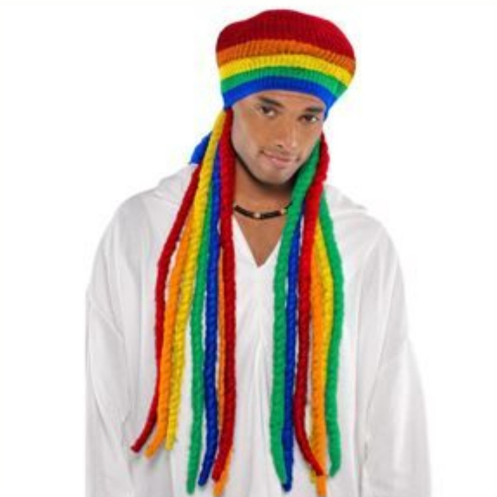 Rainbow Dreadlocks Halloween Costume Wig